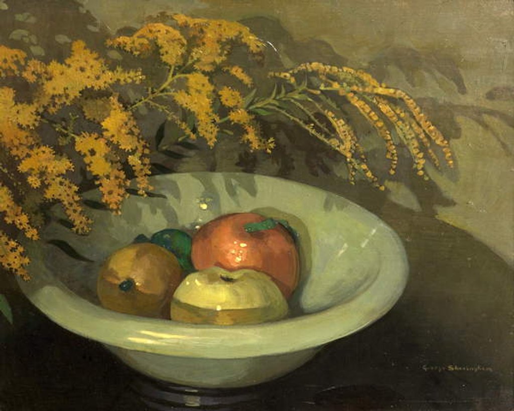 Detail of Fruit in a Jade Bowl by George Sheringham
