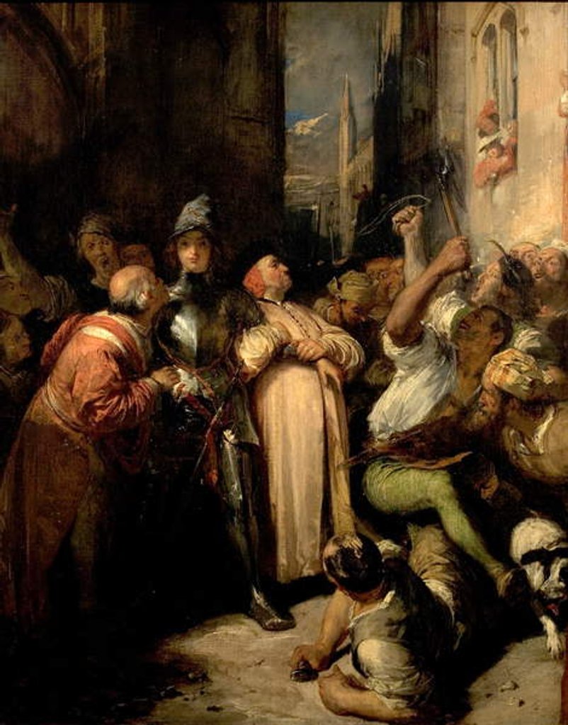 Detail of Quentin Durward at Liege, Belgium, 1827-28 by Richard Parkes Bonington