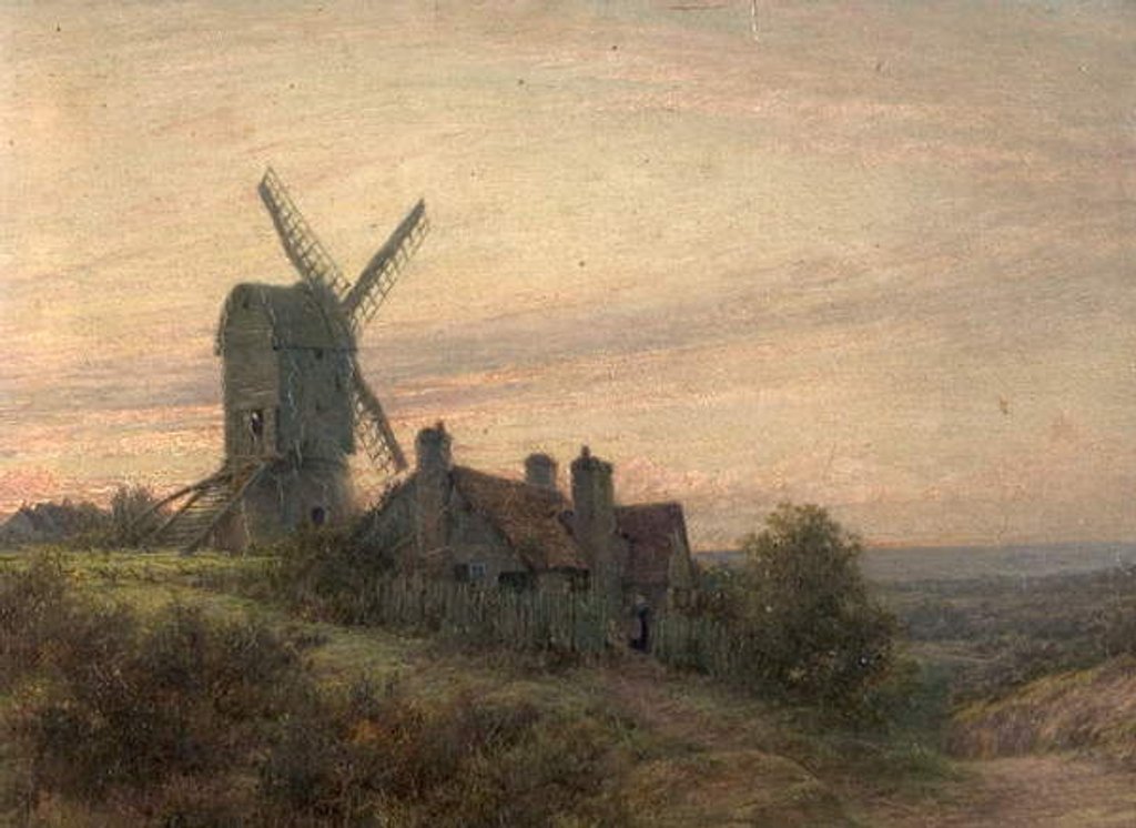 Detail of Nottingham Forest and Windmill by James T. Hart