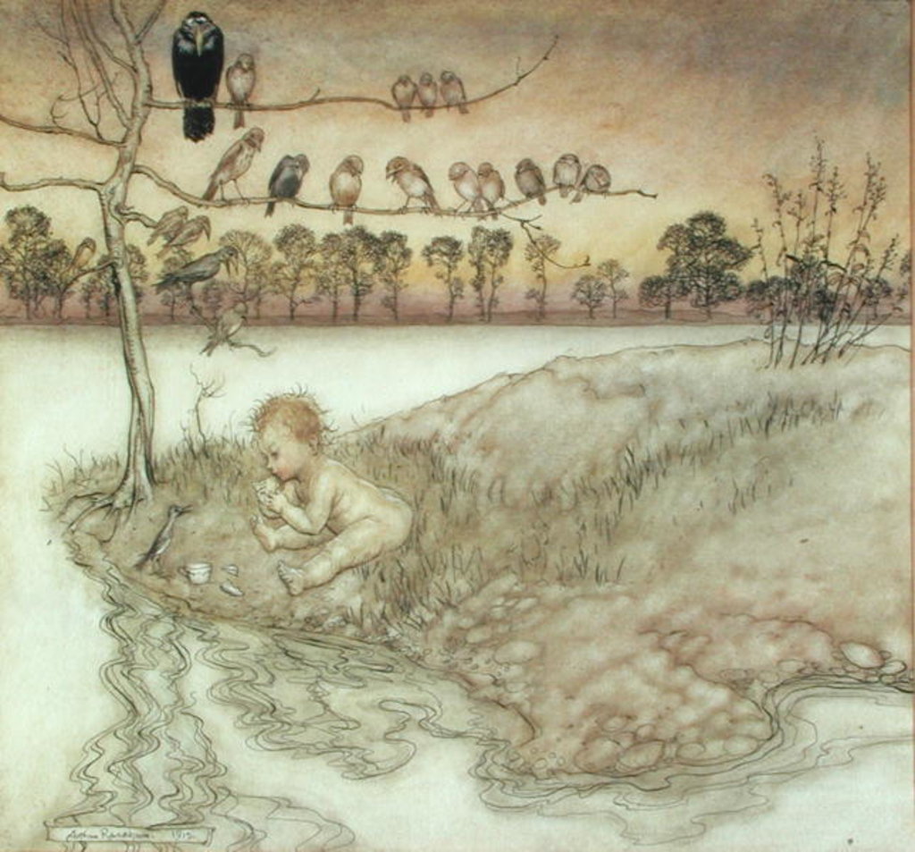 Detail of Illustration to 'Peter Pan in Kensington Gardens' by J.M. Barrie, 1912 by Arthur Rackham
