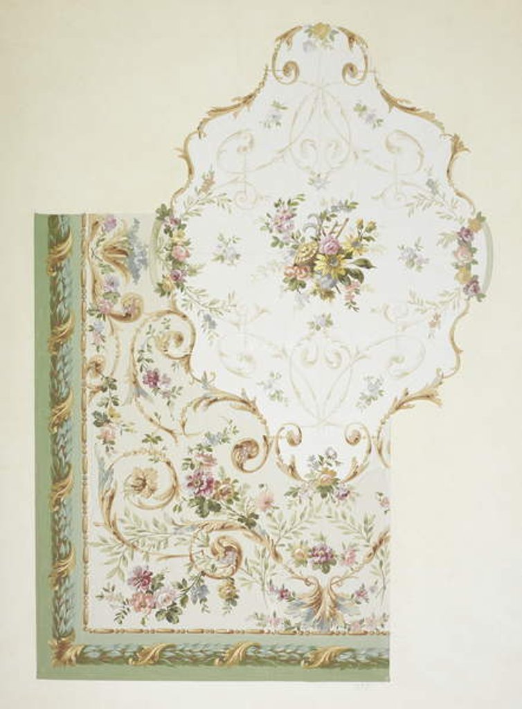 Detail of Carpet design by English School