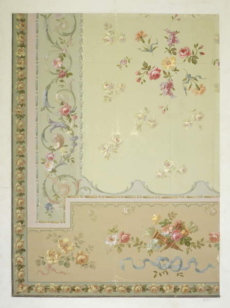 Detail of Carpet design by English School