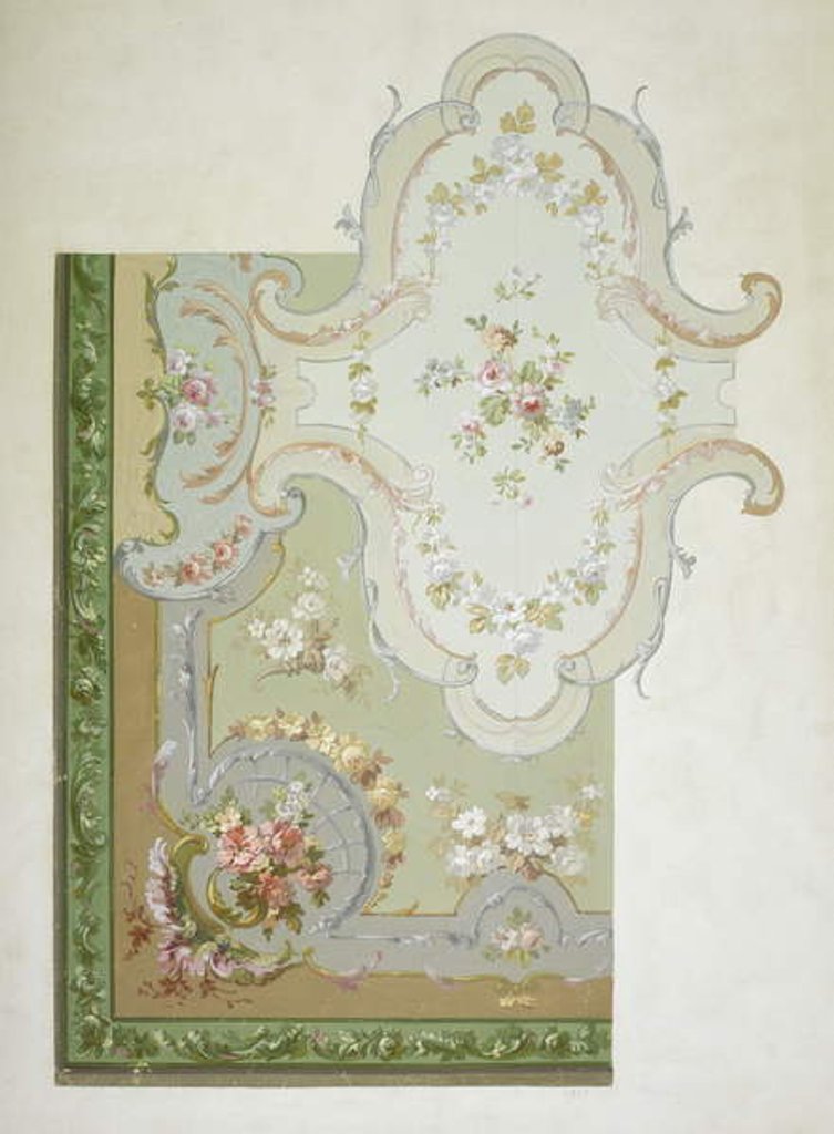 Detail of Carpet design by English School