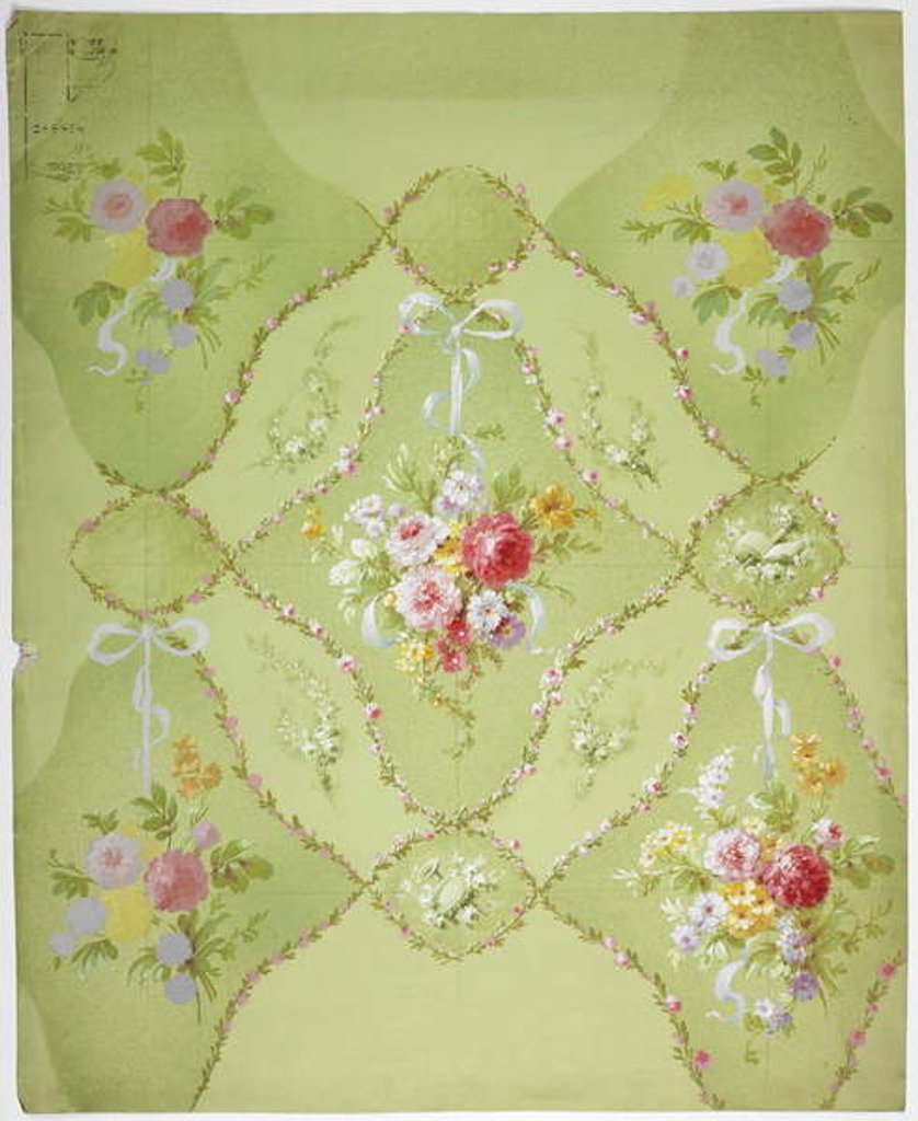 Detail of Carpet design by English School