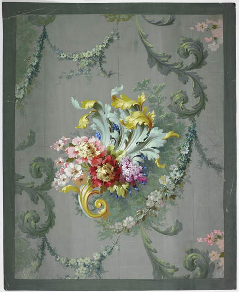 Detail of Carpet design by English School