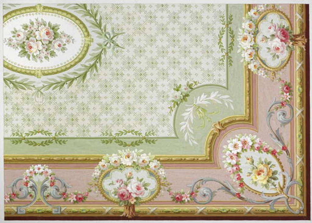 Detail of Carpet design by English School