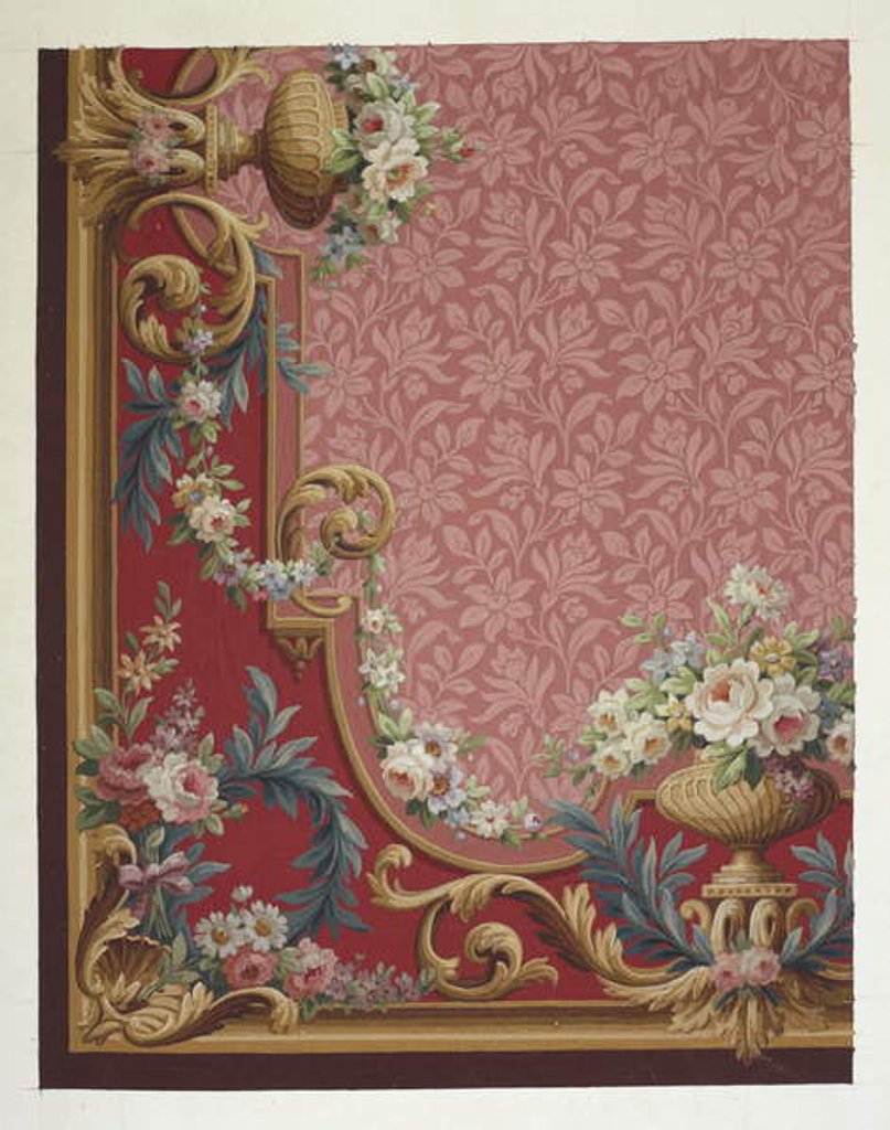 Detail of Carpet design by English School