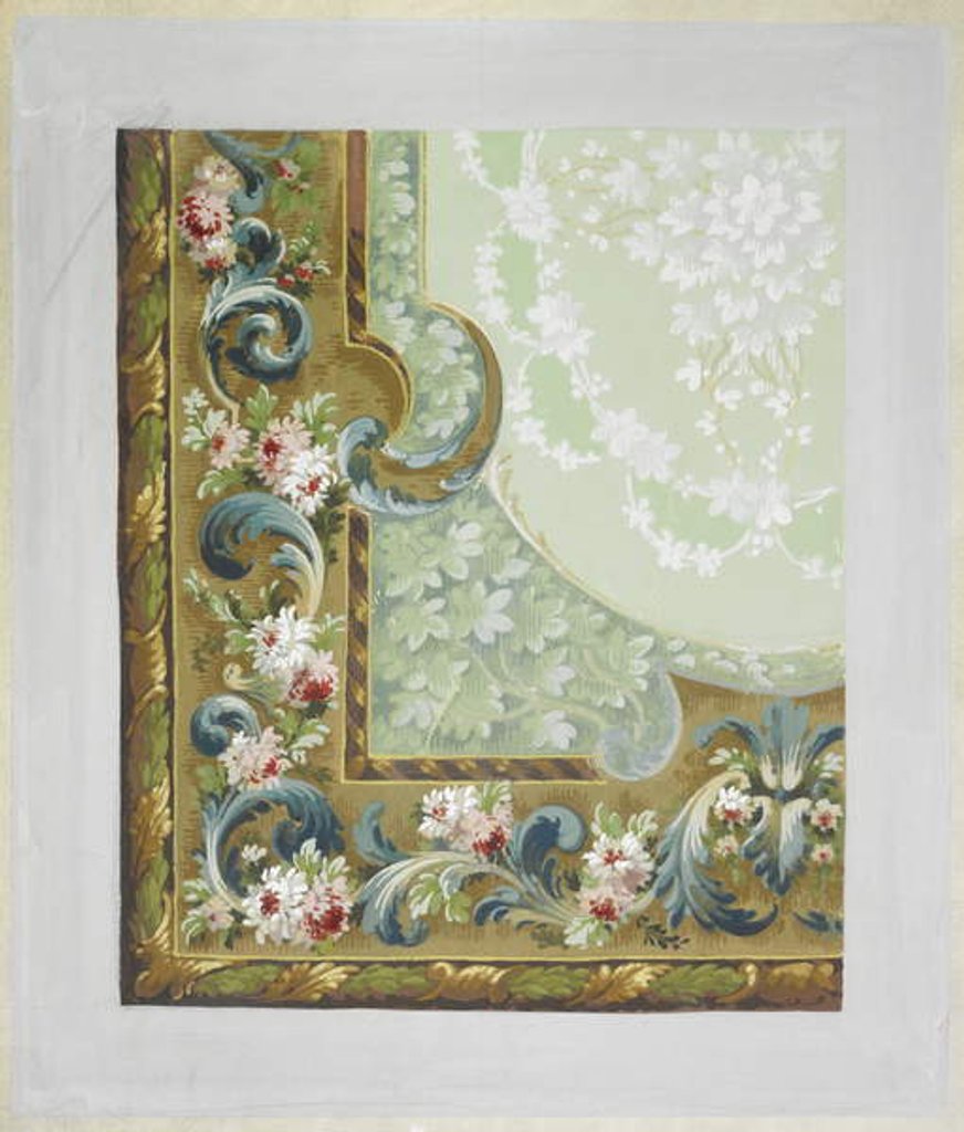 Detail of Carpet design by English School