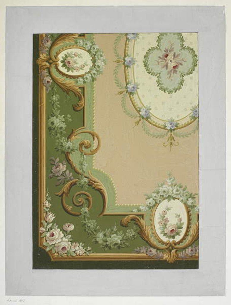 Detail of Carpet design by English School