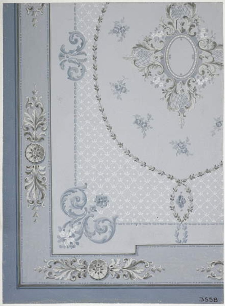 Detail of Carpet design by English School