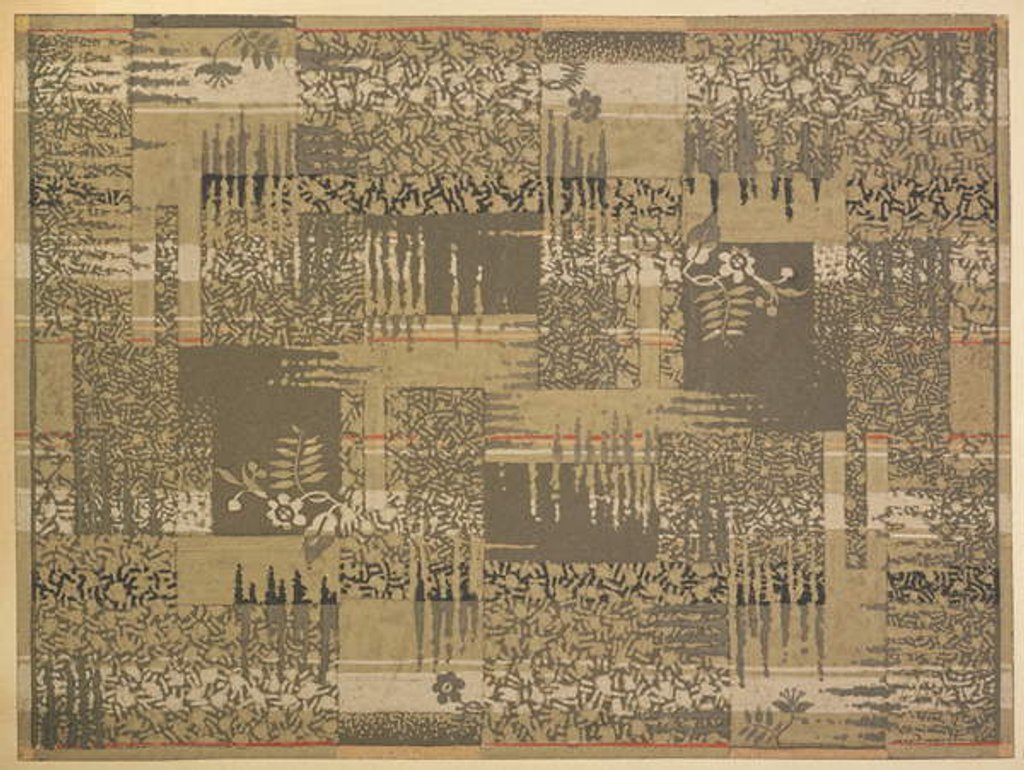 Detail of Carpet design by English School