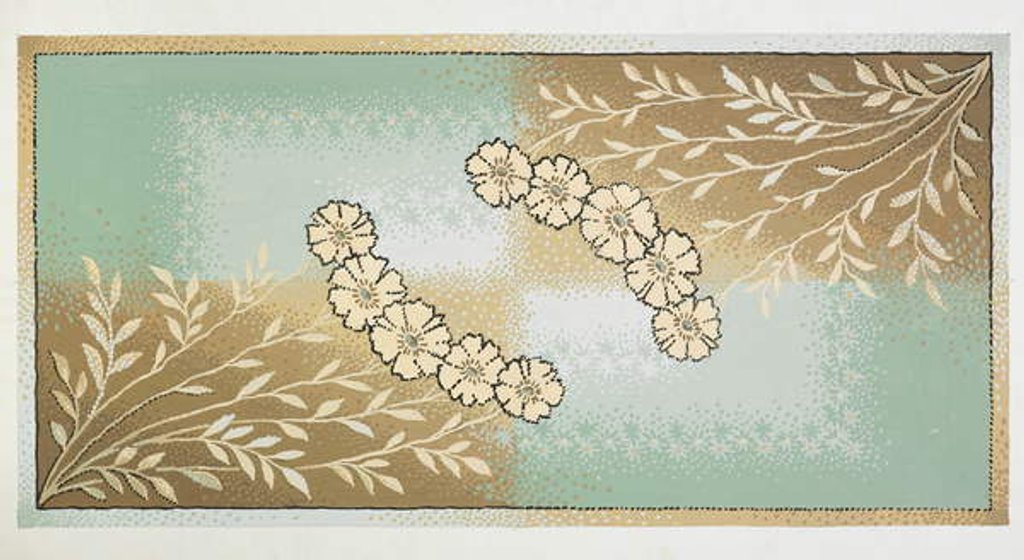 Detail of Carpet design by English School