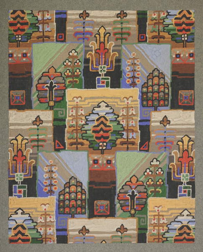 Detail of Carpet design by English School