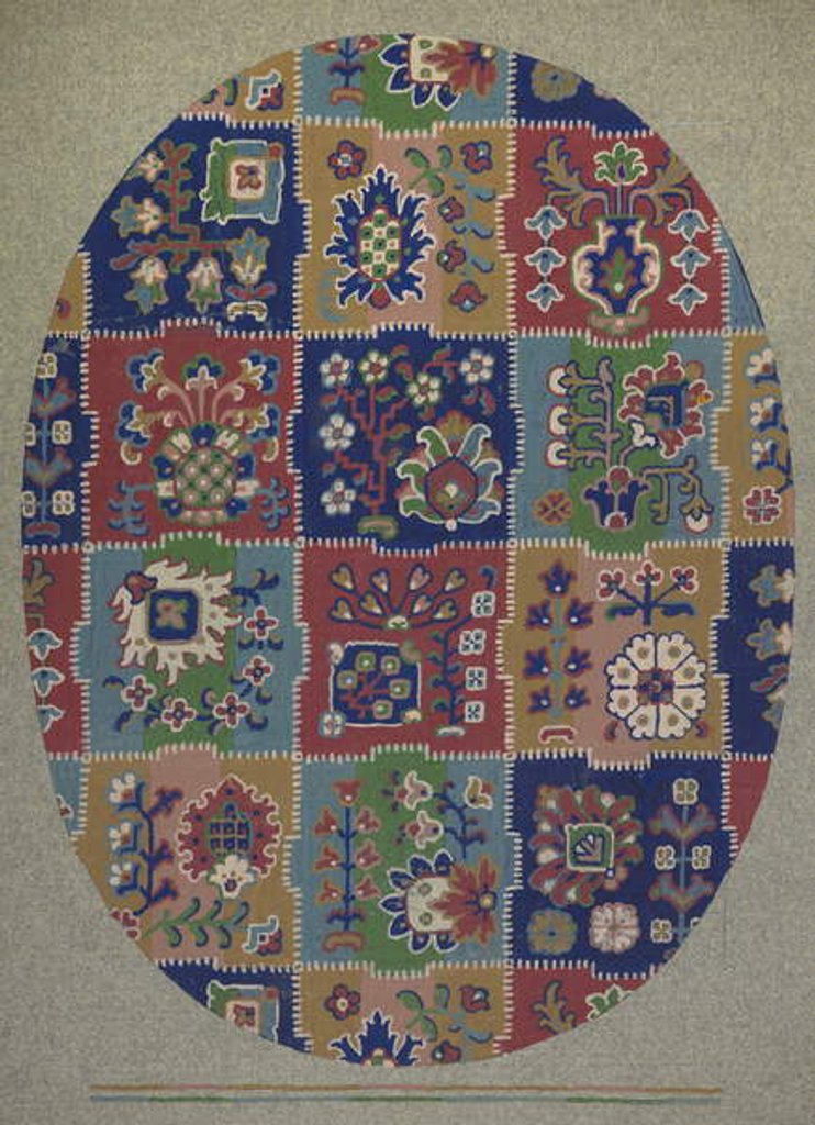 Detail of Carpet design by English School