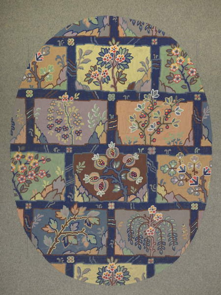 Detail of Carpet design by English School