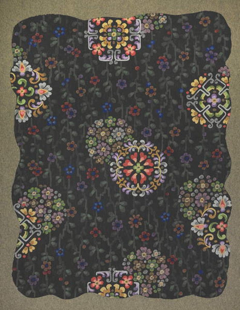 Detail of Carpet design by English School