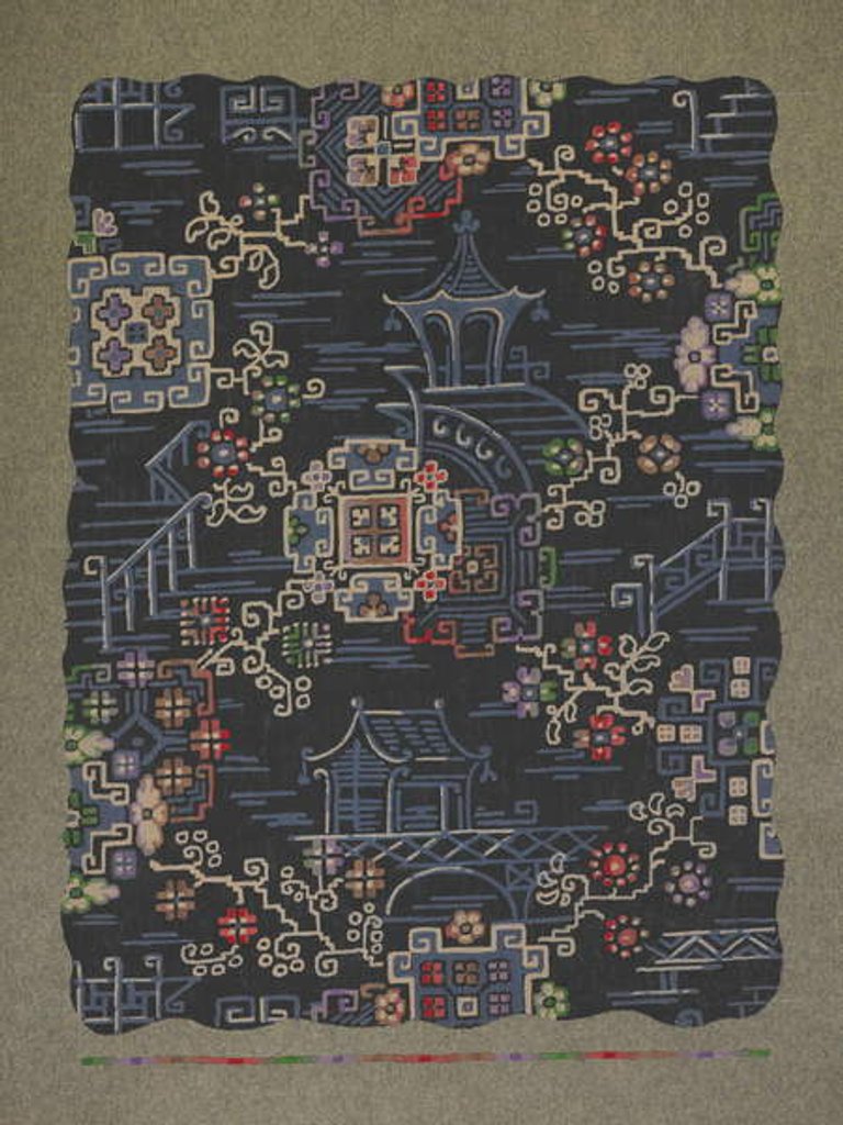 Detail of Carpet design by English School