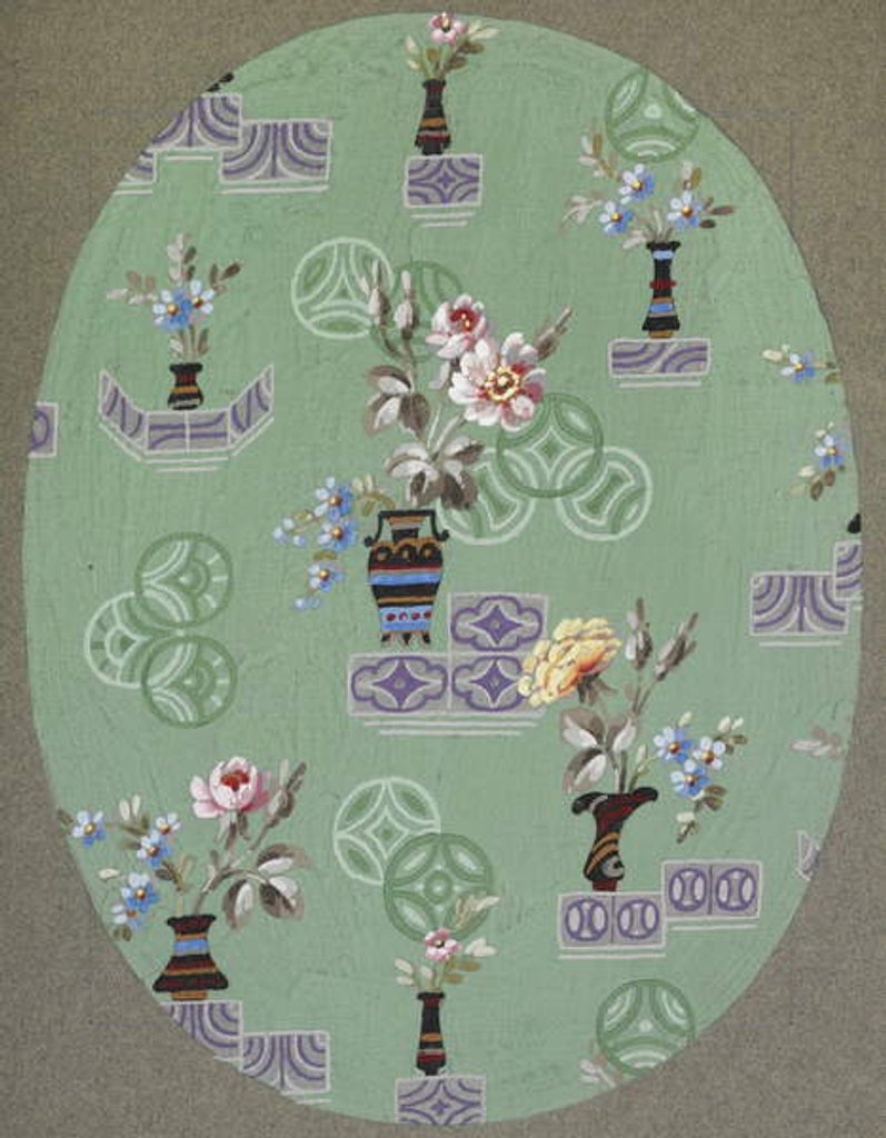 Detail of Carpet design by English School