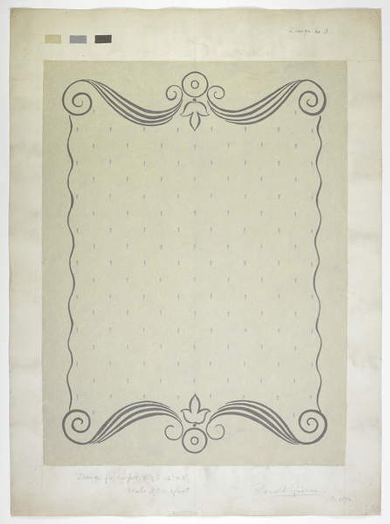 Detail of Carpet design by English School