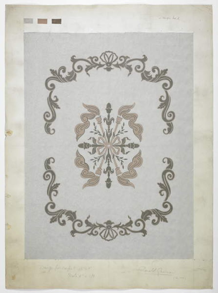 Detail of Carpet design by English School