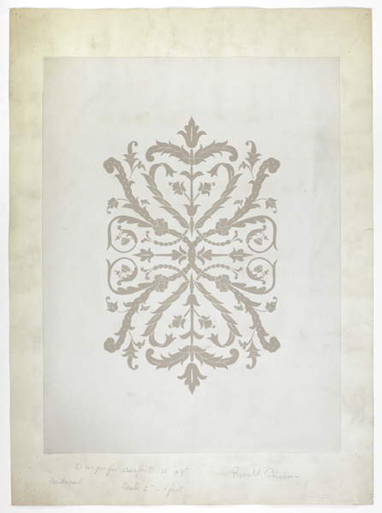 Detail of Carpet design by English School