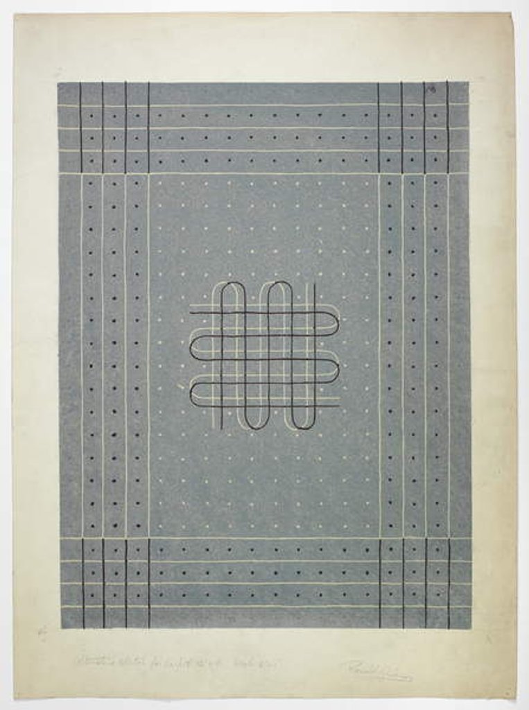 Detail of Carpet design by English School