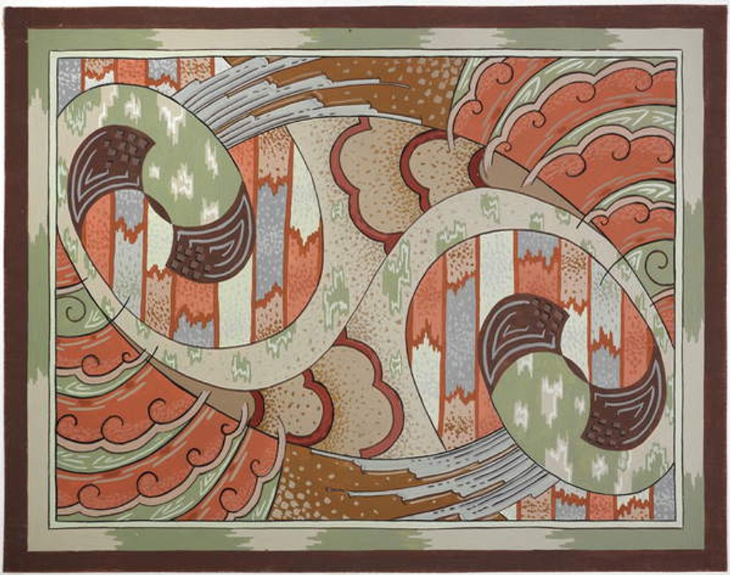 Detail of Carpet design by English School