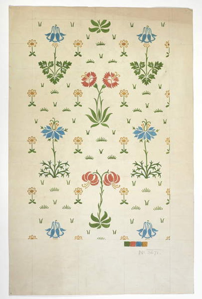 Detail of Carpet design by English School