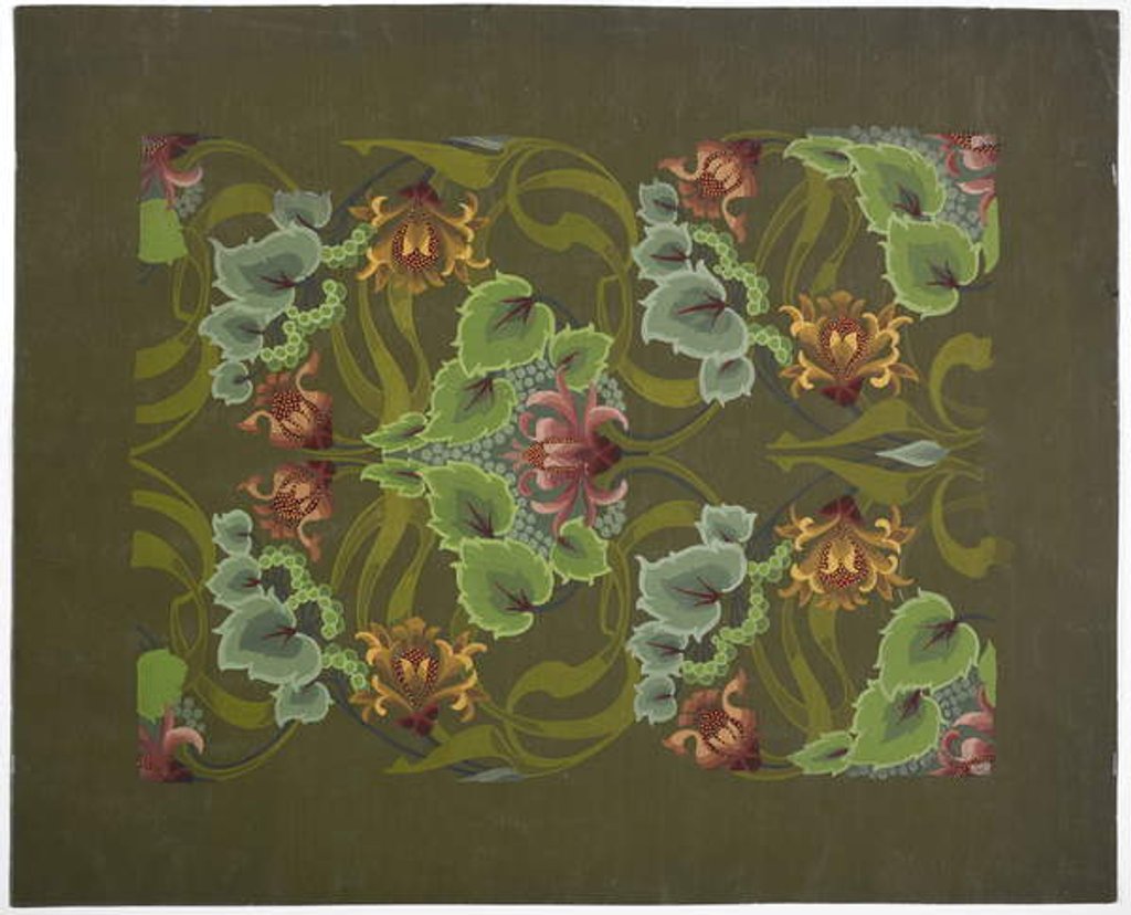 Detail of Carpet design by English School