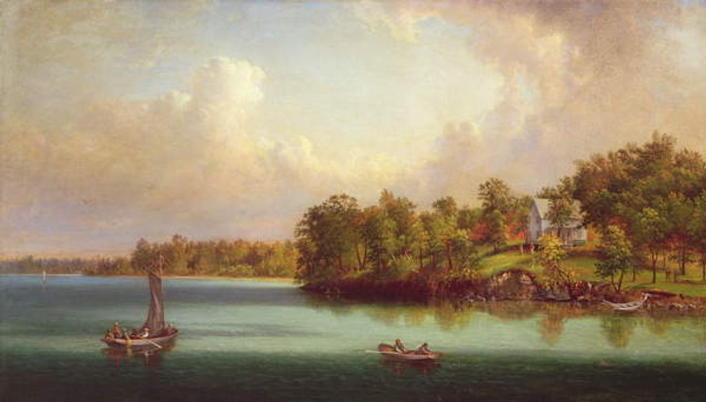 Detail of Summer Day on the Lake, c.1880 by John Linton Chapman