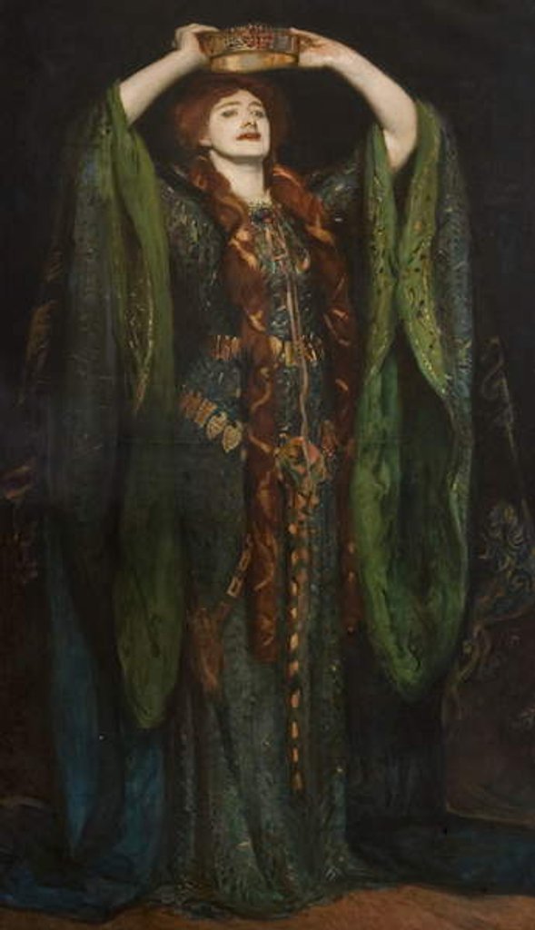 Detail of Dame Ellen Terry as Lady Macbeth, after a painting by John Singer Sargent 1896 by Reginald-Grenville Eves