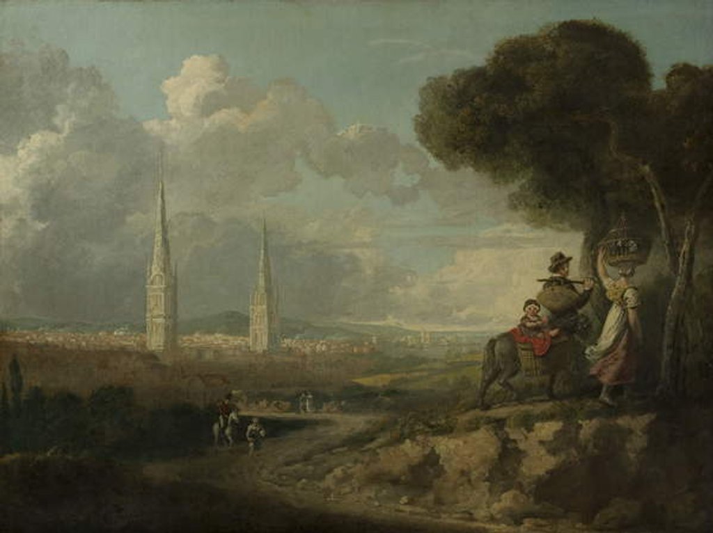 Detail of Coventry from Hillfields, c.1807 by Edward Junior Rudge