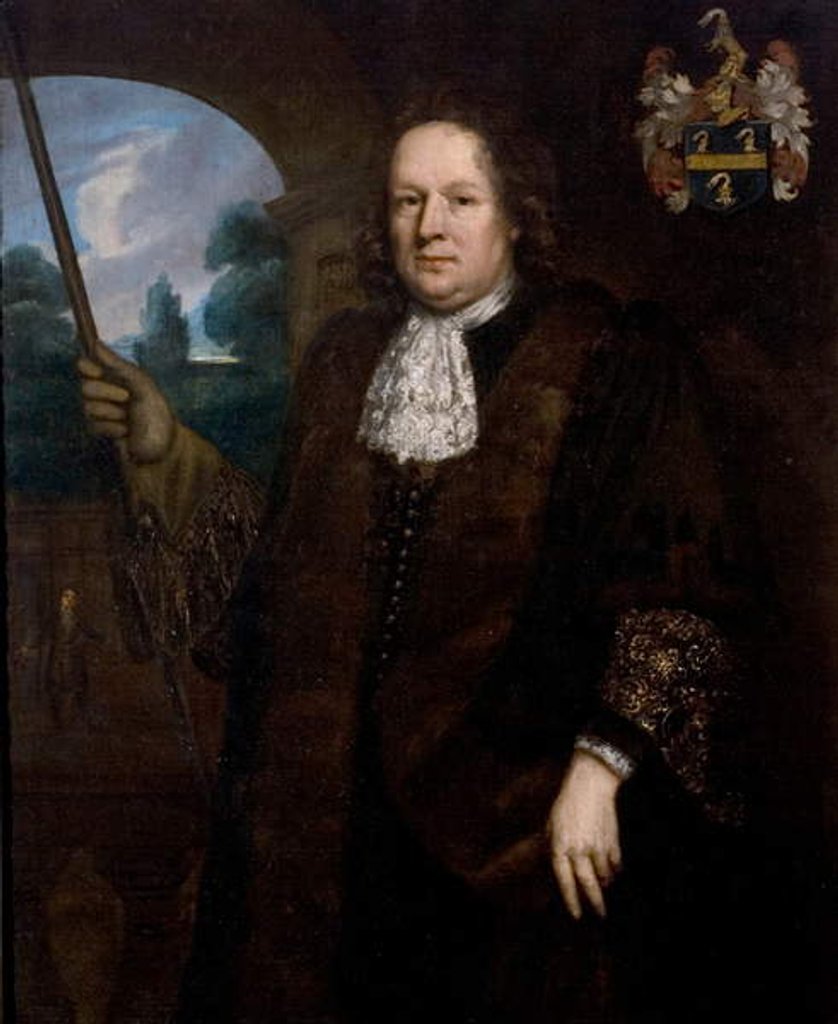 Detail of Samuel Baker, c.1690 by John (manner of) Riley