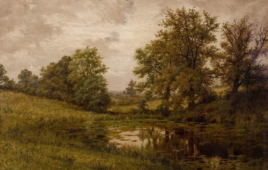 Detail of Pond near Whittem's Farm, near Coundon, late 19th-early 20th century by Edward Junior (attr.to) Rudge