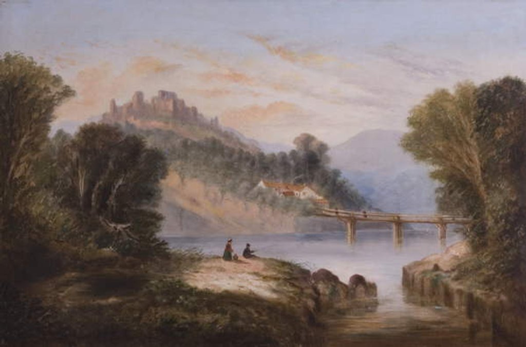 Detail of Dunluce Castle, Antrim, c.1860 by John Faulkne