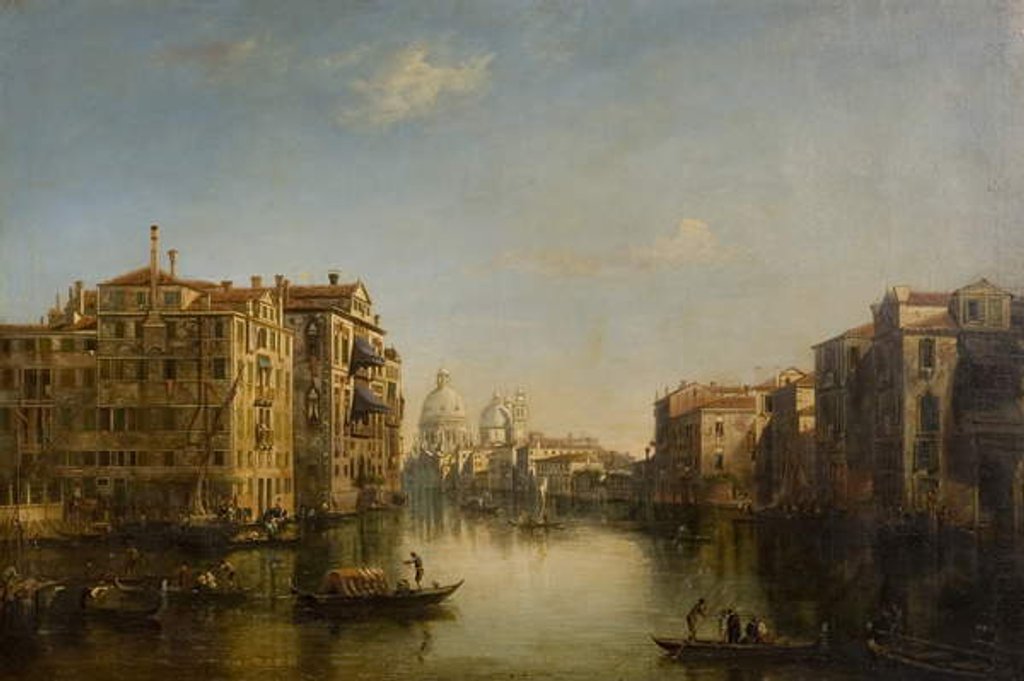 Detail of Grand Canal, Venice, 19th century by Alfred (attr.to) Polentine