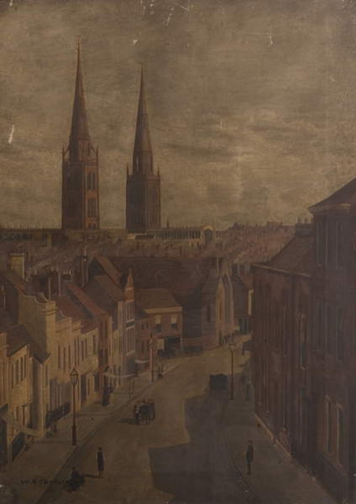 Detail of Bishop Street, Coventry, c.1885 by Walter H. Chaplin