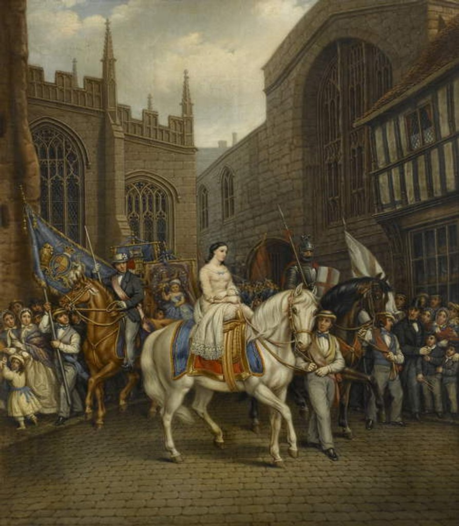 Detail of Lady Godiva Procession, Coventry, 1867 by David Gee