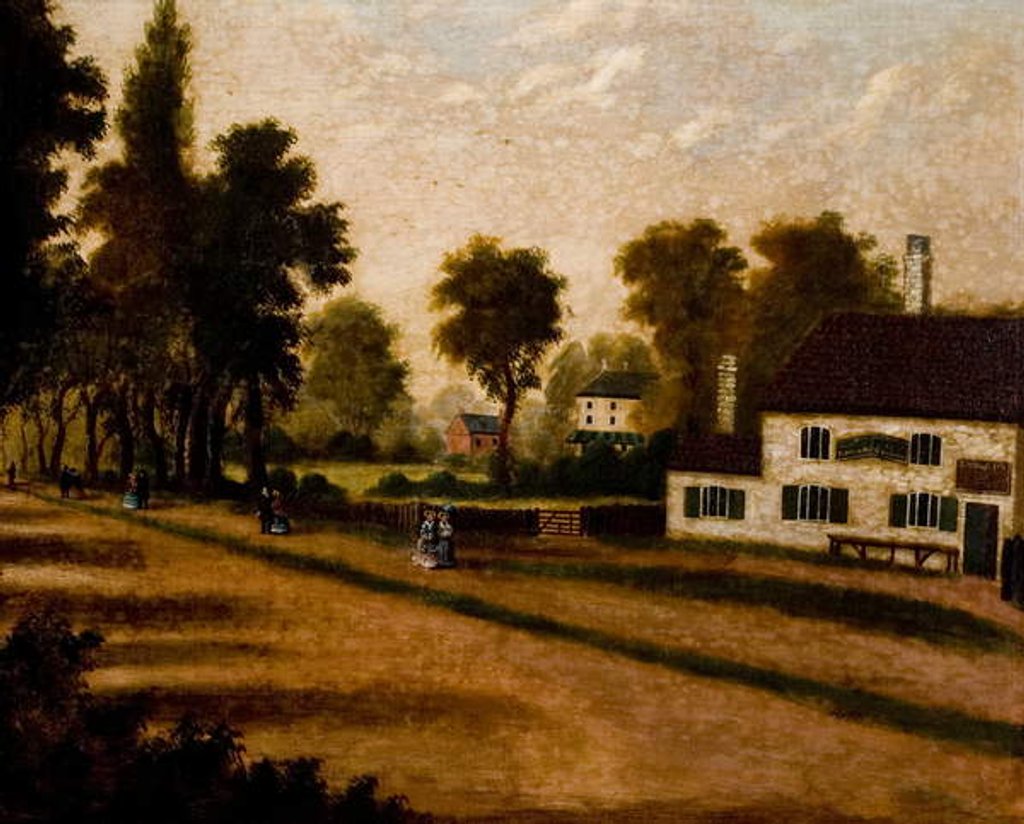 Detail of White House Inn, between Davenport Road and Boys' Preparatory School, Coventry, c.1855 by Thomas Hough