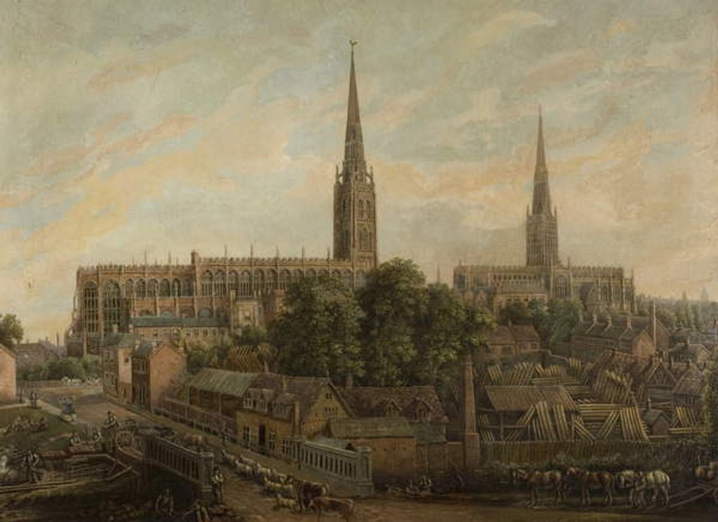 Detail of Priory Street, Coventry, 1861 by David Gee