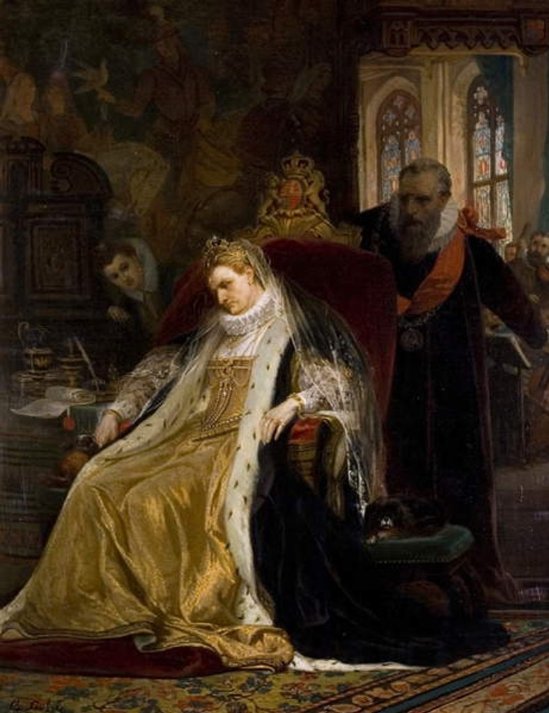 Detail of A Troubled Elizabeth, late 19th century by Charles Soubre