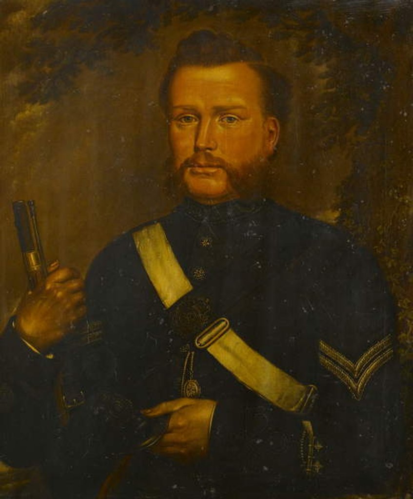 Detail of David Gee as a Rifle Volunteer, c.1870 by David Gee
