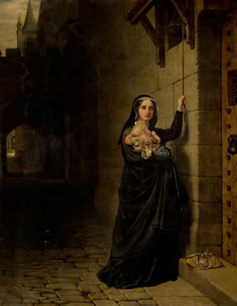 Detail of The Martyrdom of Laurence Saunders at Coventry, left hand panel of triptych, 1851 by Charles West Cope