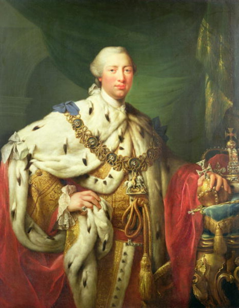 Detail of Portrait of George III in his Coronation Robes, c.1760 by Allan Ramsay