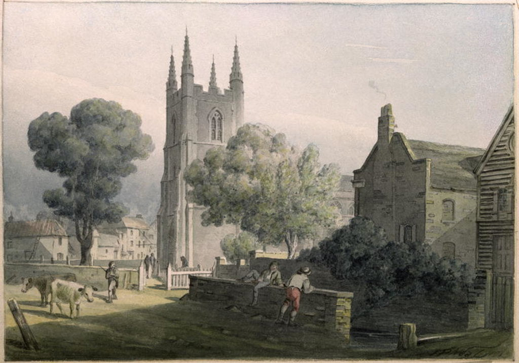 Detail of Croydon Parish Church, 1813 by J. P. Neale