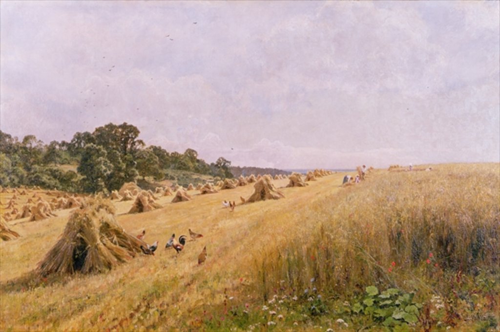 Detail of Cornfield Harvest by Edward Wilkins Waite