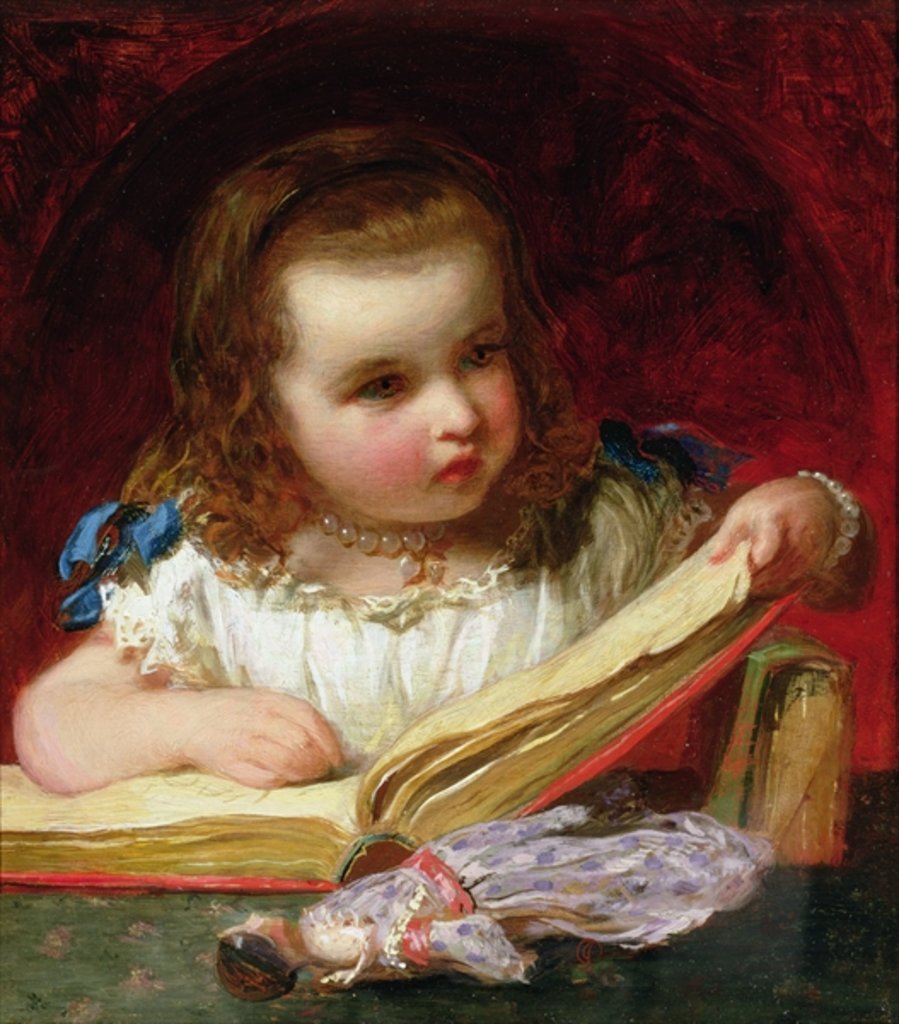Detail of A Girl Reading by James Sant