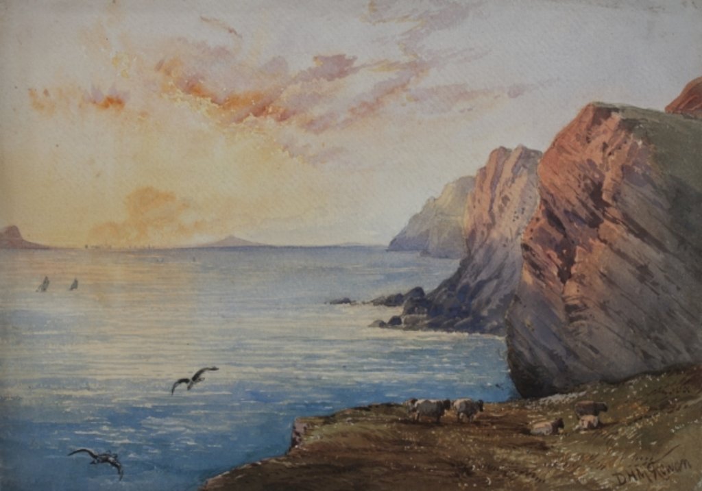 Detail of Dorset Coast at Sunset by David Hall McKewan