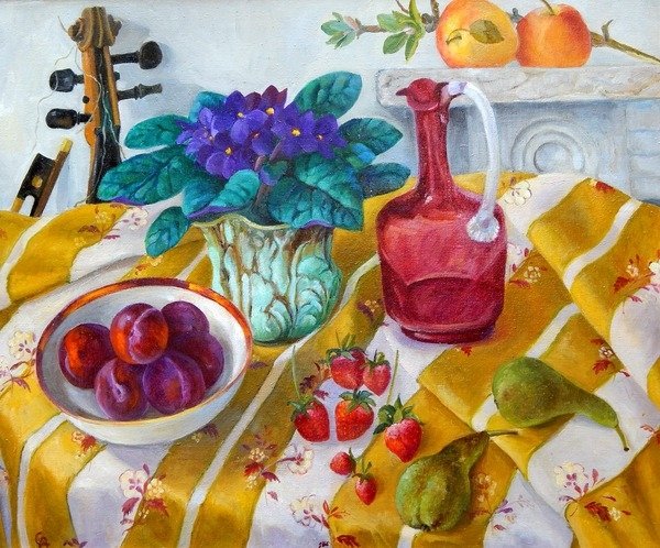 Detail of African Violets, 2012 by Cristiana Angelini