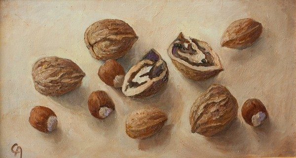 Detail of Walnuts and Hazelnuts, 2014 by Cristiana Angelini